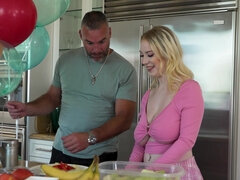 Gigi Sweets using her big boobs to make the man hard