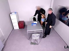 Watch Jennifer Mendez get roughed up by security guards in hot reality action!