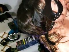 Brazilian babe Becca Y Lalo enjoys some solo fun and amateur blowjob action