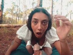 Busty Latina Teen Fucks in Forest - Amateur Outdoor Sex