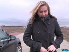 Slutty Blonde PAWG Sucks And Fucks In Car for Cash - Czech Lina Cors