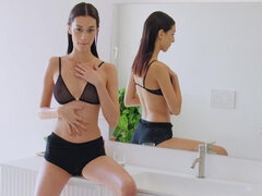 Tussi, Grosse titten, Braunhaarige, Frau, Hd, Masturbation, Pornostars, Solo