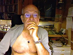 70 year old man on webcam with sexy face