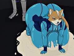 Star Suit Fox Original HYPER COCK, ASS GROWTH, GAY FURRY