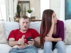 Cul, Preservatif, En levrette, Jeans, Masturbation, Huilée, Rousse roux, Nénés