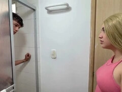 Big Ass Stepsister Catches Me in the Shower and Lets Me Fuck Her Tight Pussy