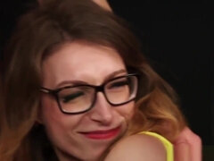 British CFNM babes wanking dick at henparty