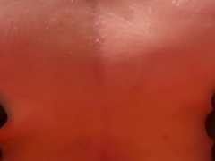 Ramming 75mm glass butt-plug close up