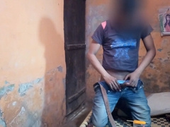 Man Munching Ice Juices Indian Guy Pees And Guzzles Urinate