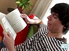 Brunette Twink Dominic G Rides Slim Boy Kevin A's Shaft!