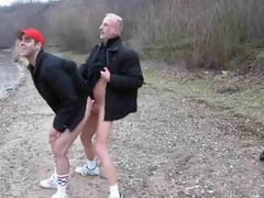 Hot Fuck on a Cold Day Outside 8