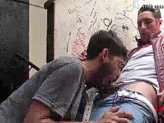 Teen dude pokes An old Man Behind The Club For Money