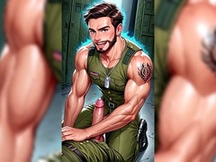 Faggot, horny men, gay army