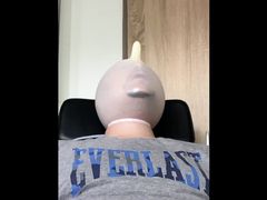 BHDL - Breathplay at Work - 2:13 Latexglove and Zip-Tie Breathplay during Work