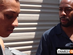 FamilyCreep - Super-Fucking-Hot Jock Son-In-Law Pummels His Ebony Stepparent For Truck Repair