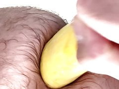 Stuffing my gaping asshole with a huge yellow squash 3
