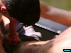 Monstrous cock youngsters anal invasion romp with popshot