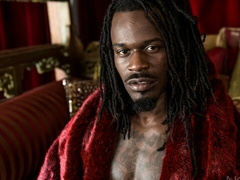 Muscular black porn actor Fame gives an interview