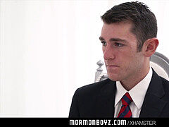 MormonBoyz - Hairy hung twunk missionary battered by elder