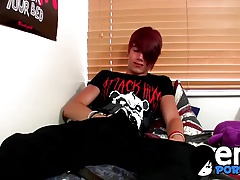 Smoking hot emo twink Rhys Casey moans in pleasure and joy