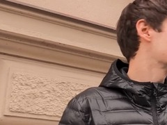 Lad stud experiences deep-throating for the first time and seems to love it