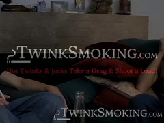 Playing cards while chainsmoking turns into smoke fucking by twink Mathiew and four o