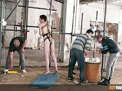Daddy Sebastian Kane torments bound redhead Avery Monroe