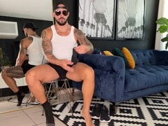 Getting my big nipples ready before hitting the gym with some outdoor play