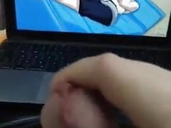 Cum tribute to Tsunade's feet