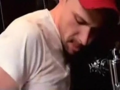 Gay group sex in public bathroom