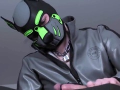 Masked slave, faphouse, rubber gimp
