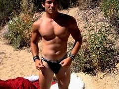 Wanking, youthful, young man