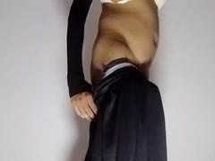 Femboy in the shower gets a handjob from a long dick
