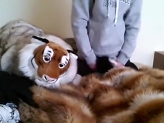 Fur, plushie and hoodie play
