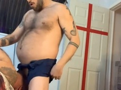 Raw pig gangbang in filthy underwear filled with cum