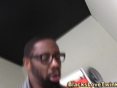 Boy Fellates Huge Black Manstick