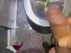 Insatiable uncircumcised fapping and nutting on public instruct