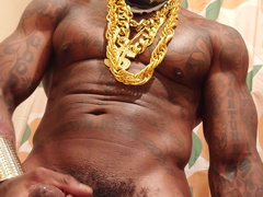 Thick Black Unshaved Man sausage Idolize Hallelujah Johnson ( Dinky,Beefstick,And More Salami)