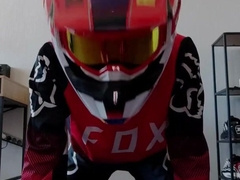 Frolicking in Mx Gear Jizz on Nike Sneakers