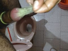 Hot cum in condom part -2