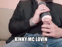 Guy jerking off, solo male fleshlight, solo male dirty talk