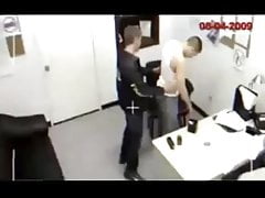 Bareback fucked at the police station
