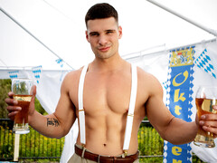 Oktoberfest porn showing Malik Delgaty and his man