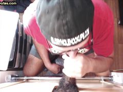 Black cock lover barebacked in gloryhole homemade video