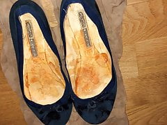 Cum on GF Blue Flat Ballerinas (12. Shot)