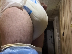 Young guy flashes his total nappy