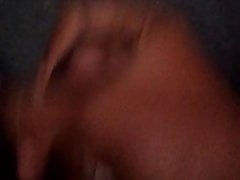in bathroom hand job
