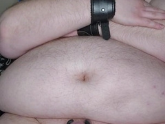 Chub strokes off in kink soiree garb (victim mettle)