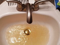 Sink piss and cum