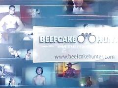 Straight guy sits back during gay blowjob